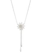 18k White Gold Diamond Starburst Necklace