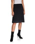 Straight Skirt With Contrast