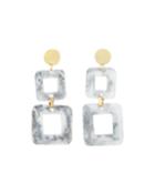 Resin Double-square Earrings