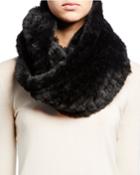 Knitted Faux-fur Infinity