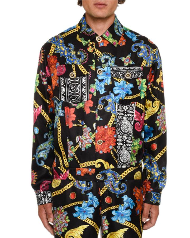 Men's Silk Jewels Graphic Jacket