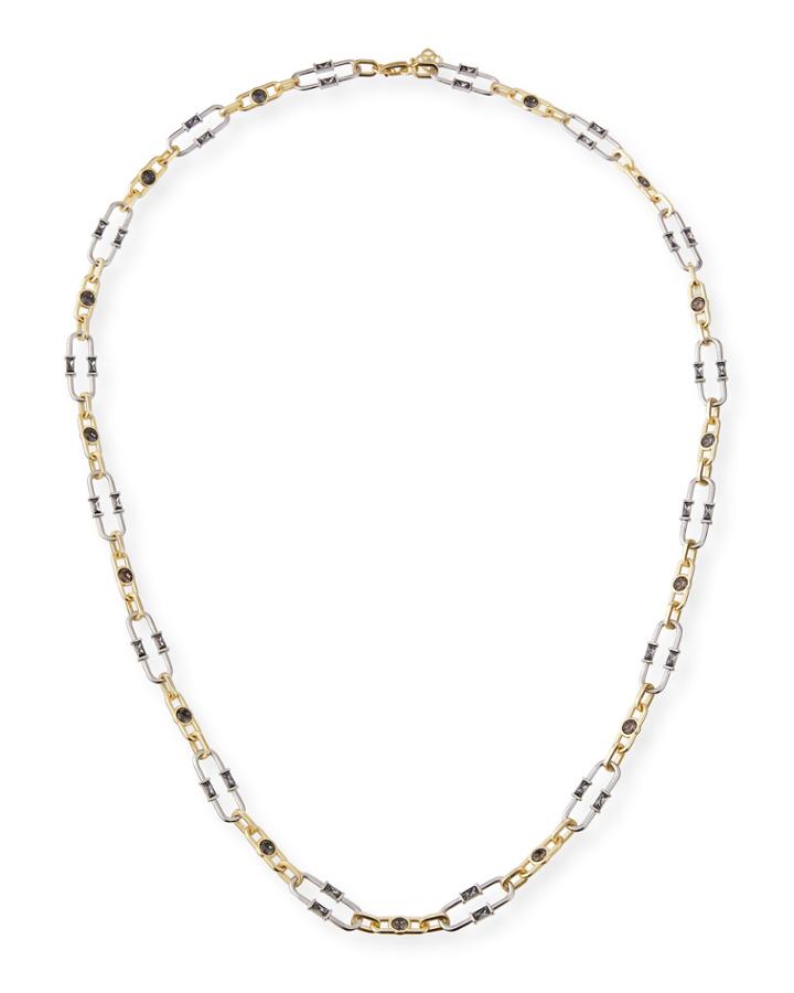 Gage Crystal Oval Link Necklace,