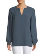 Roxy Double Georgette Blouse With Knit Cuffs