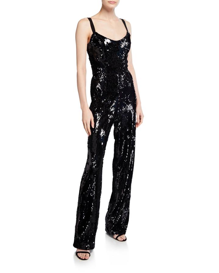 Victoria Sequin Sleeveless Jumpsuit