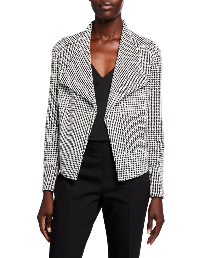 Houndstooth Flyaway Jacket