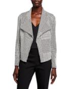 Houndstooth Flyaway Jacket