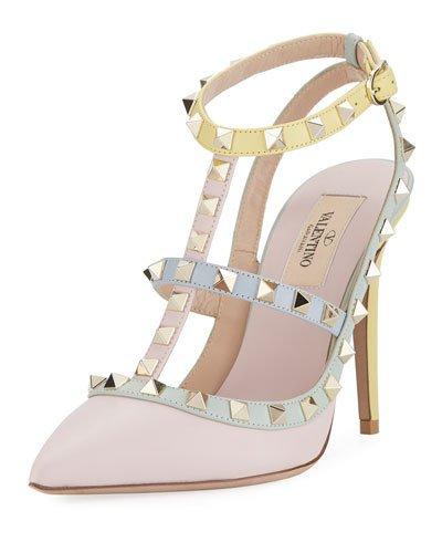 Rockstud Colorblock Leather Pump,