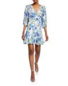 Love Wins Floral Mini Wrap Dress