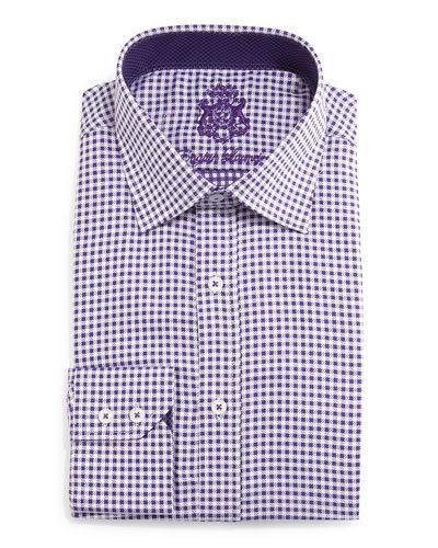 Small-check Woven Dress