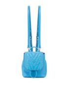 Diamond Disco Embellished Mini Backpack, Blue