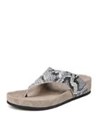 Padma Platform Snake-print Thong