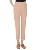Chris High-waist Cuffed Crepe Pants