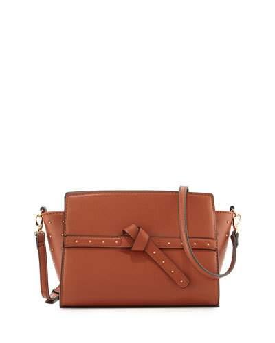 Pin Dot Wing-side Crossbody Bag, Cognac