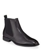 Men's Side Zip Leather Chelsea Boots