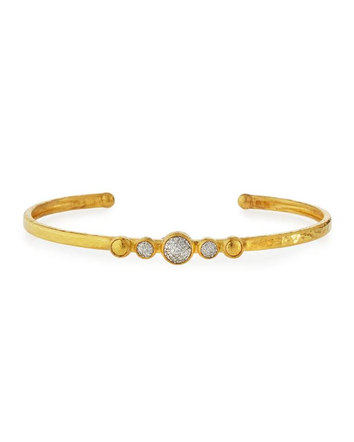 Amulet Hue Cuff Bracelet With Diamonds,