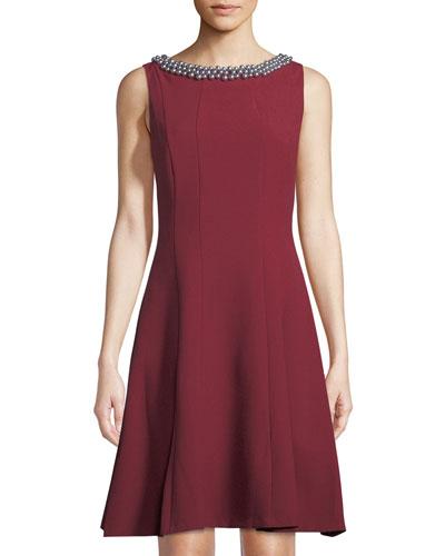 Fit & Flare Necklace Dress