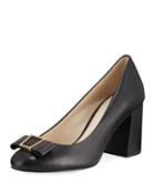 Emory Grand Bow Block-heel Pumps