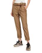 Rope-belted Stretch-cotton Trousers