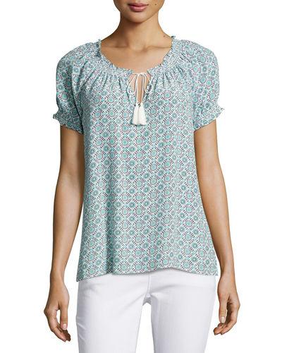 Masha Medallion-print Top