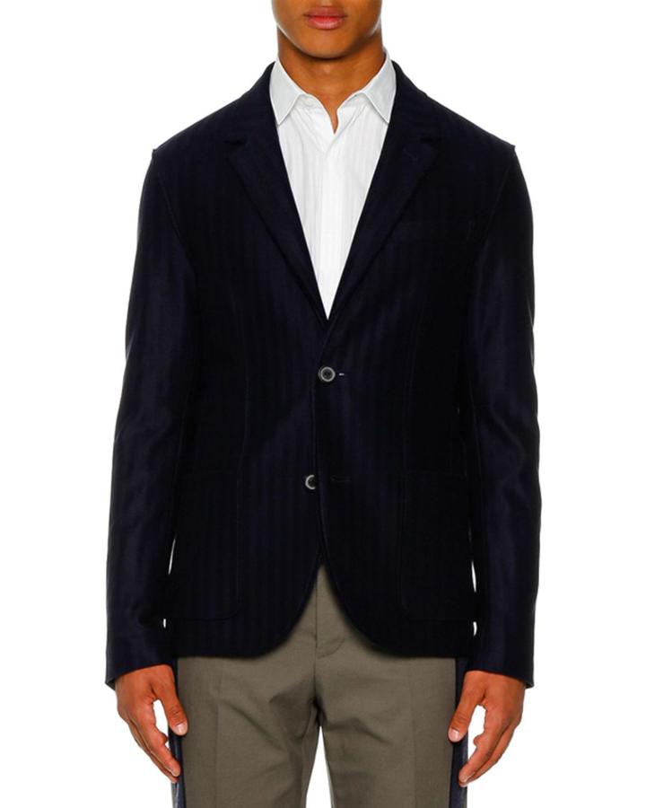 Men's 2-button Deconstructed Jersey Jacket