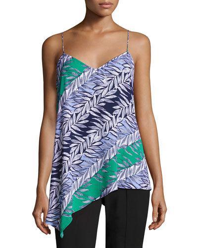 Multi-leaf Slip Tank, Green/blue