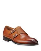 Morgan Leather Double-monk Dress