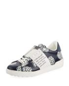 Men's Leather Low-top Sneakers With Haiku & Pineapples
