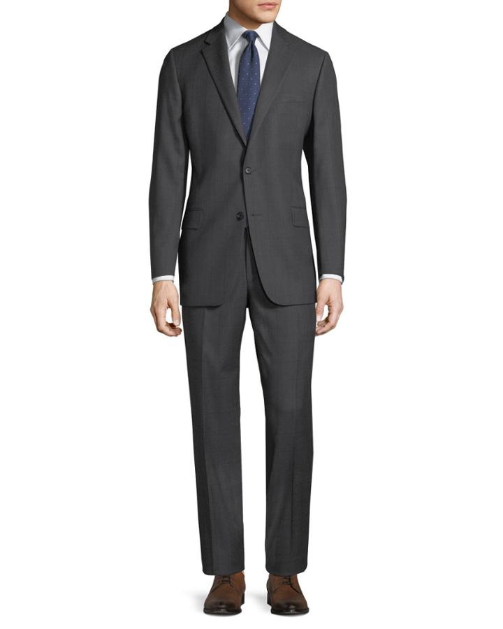Men's Two-piece Suit, Dark Gray