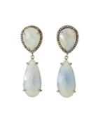 Multihued Sapphire Pear-drop Earrings