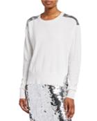 Crewneck Sweater With Chainmail