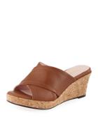 Saura Crisscross Leather Wedge