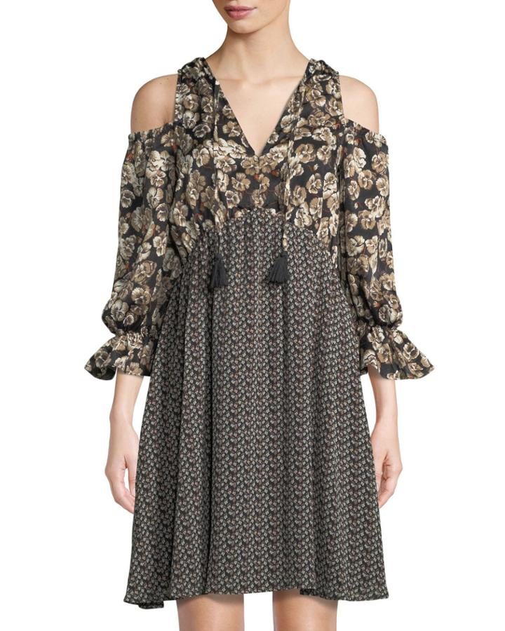 Cold-shoulder Patchwork