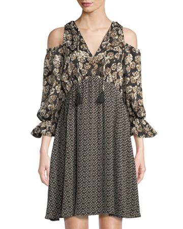 Cold-shoulder Patchwork