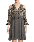 Cold-shoulder Patchwork