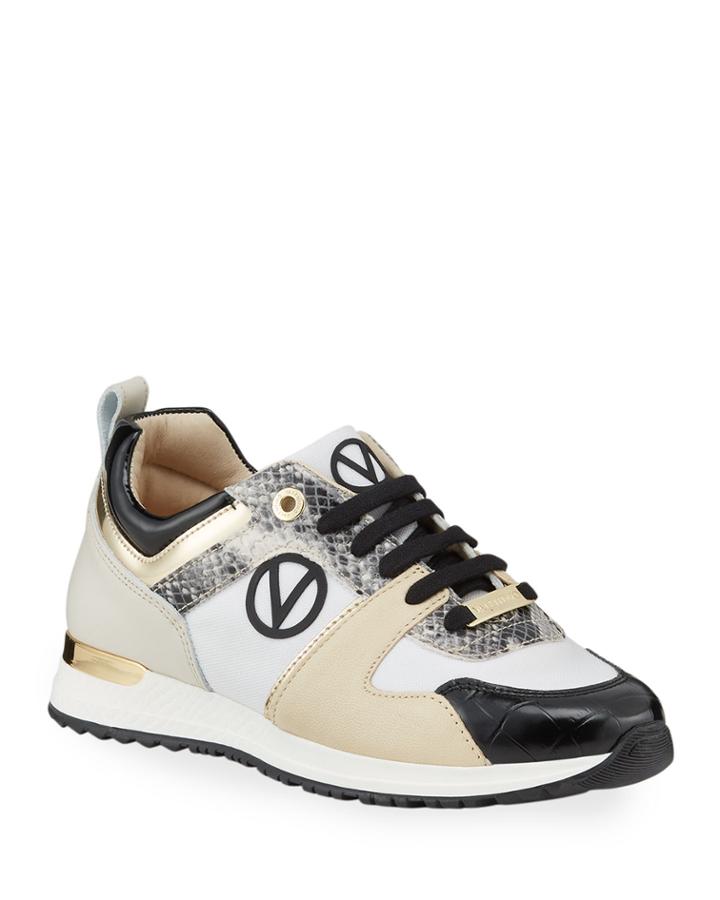Iris Snake-print Leather