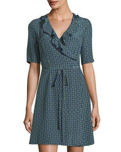 Savilla Ruffle-trim Jersey Wrap Dress