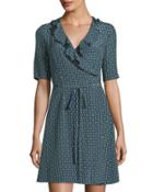 Savilla Ruffle-trim Jersey Wrap Dress