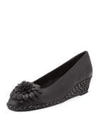 Mae Perforated Demi-wedge Pump, Black