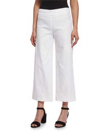 Alex Wide-leg Crop Pants, White
