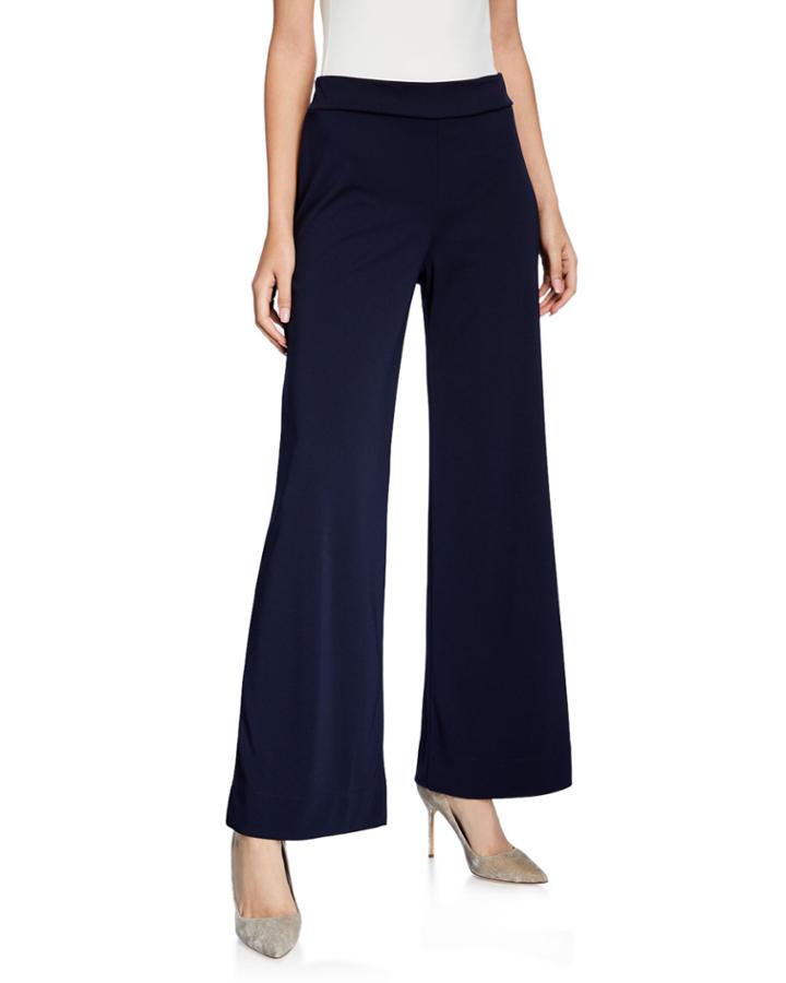 Wide-leg Knit Pull-on Pants