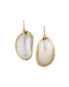 Pearly Bezel Earrings