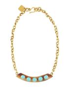 Uzio Horn & Turquoise Statement Necklace