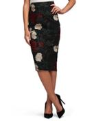 Floral-embroidered Pencil