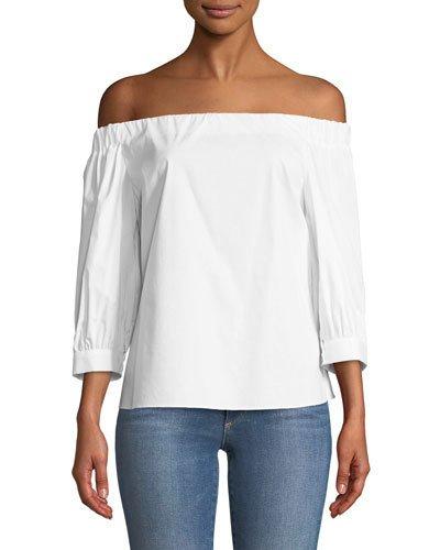 Off-the-shoulder Three-quarter