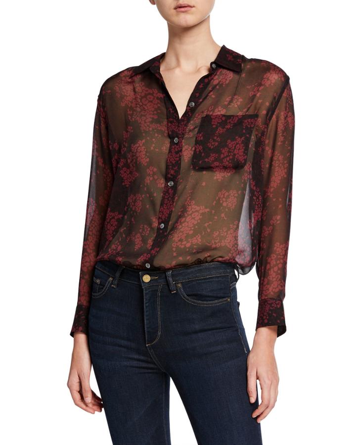 Daddy Printed Button-down Long-sleeve