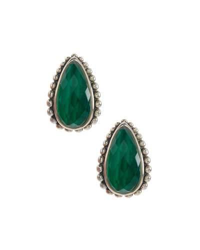 Maya Malachite Doublet Half-hoop Earrings