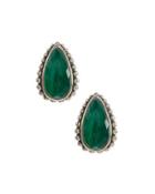 Maya Malachite Doublet Half-hoop Earrings