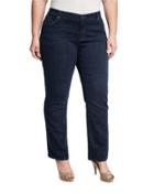Organic Cotton-blend Straight-leg Jeans, Indigo,