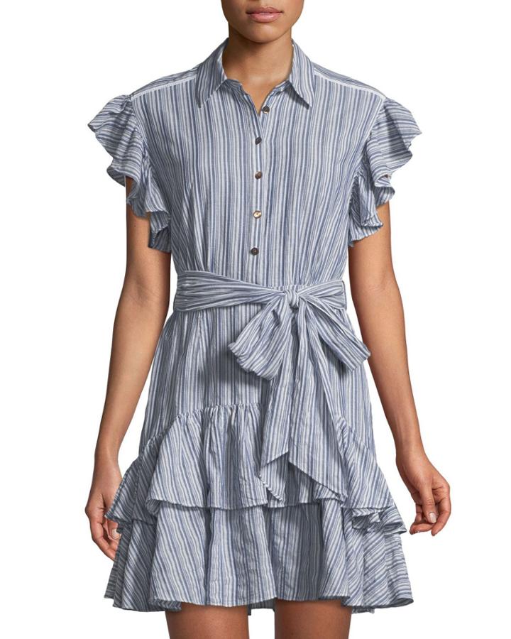 Flutter-sleeve Striped