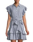 Flutter-sleeve Striped